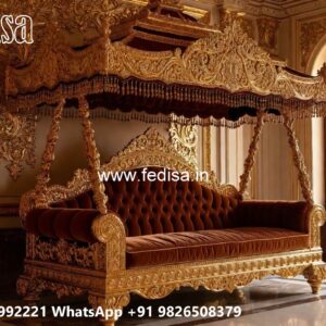 Classic Wood Carving Swing Design for Timeless Home Decor No-4416