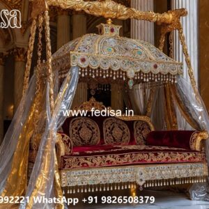 Artistic Wood Carving Swing Design for Elegant Interiors No-4417