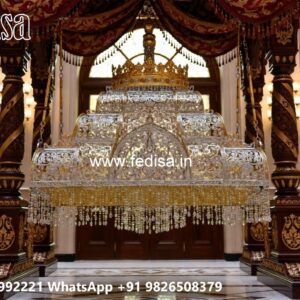 Stylish Wood Carving Swing Design for Premium Living Rooms No-4419