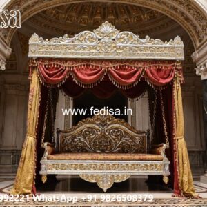Handcrafted Wood Carving Swing Design with Rich Detailing No-4421