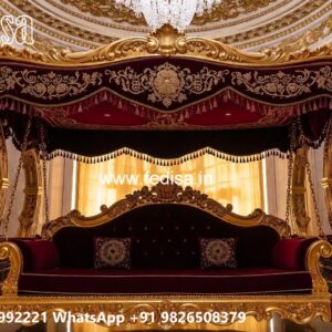 Elegant Wood Carving Swing Design for Family Relaxation No-4425