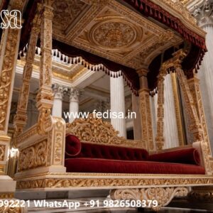 Handcrafted Wood Carving Swing Design for Grand Interiors No-4434