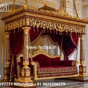 Wood Carving Swing Design with Antique Wooden Texture No-4440