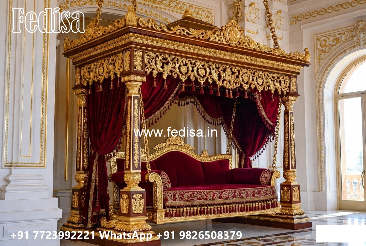 Wood Carving Swing Design with Antique Wooden Texture No-4440