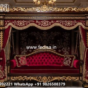 Stylish Wood Carving Swing Design with Traditional Charm No-4444