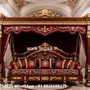 Wood Carving Swing Design with Elegant Decorative Finish No-4448