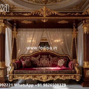 Luxury Wood Carving Swing Design for Relaxing Indoor Spaces No-4449