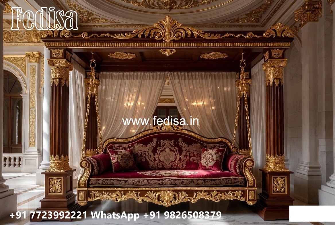 Luxury Wood Carving Swing Design for Relaxing Indoor Spaces No-4449