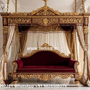 Classic Wood Carving Swing Design with Timeless Elegance No-4450