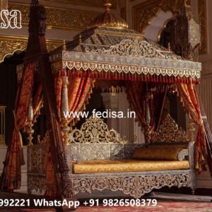 Luxury Wood Carving Swing Design with Elegant Backrest No-4457