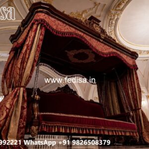 Stylish Wood Carving Swing Design for Modern Interiors No-4459