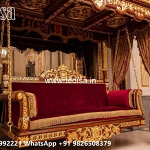 Artistic Wood Carving Swing Design with Heritage Influence No-4460
