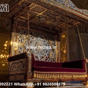 Wood Carving Swing Design with Traditional Wooden Beauty No-4465
