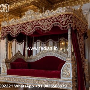 Elegant Wood Carving Swing Design with Decorative Cushions No-4473