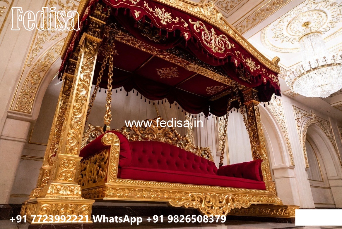 Handcrafted Wood Carving Swing Design with Rich Texture No-4476