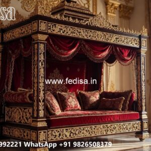Royal Wood Carving Swing Design with Decorative Detailing No-4477