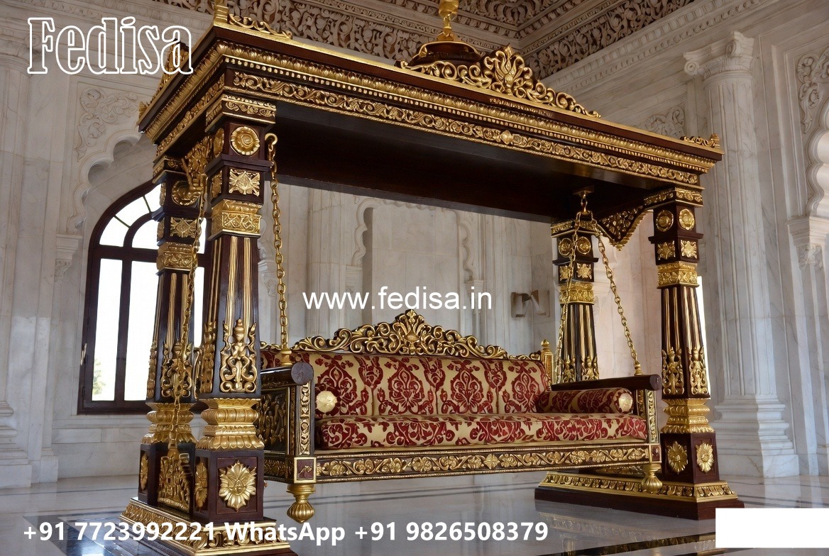 Beautiful Wood Carving Swing Design for Indoor Hall Areas No-4478