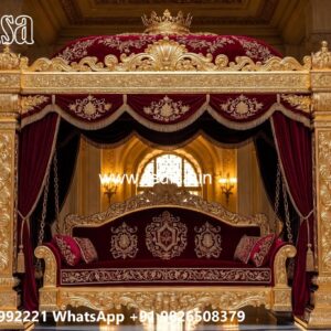 Wood Carving Swing Design for Elegant Traditional Interiors No-4480