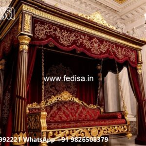 Traditional Wood Carving Swing Design with Royal Comfort No-4484