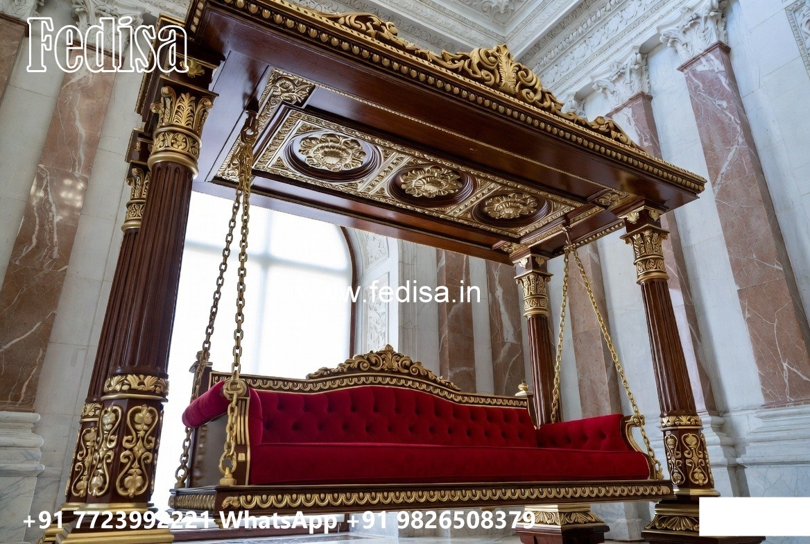 Handcrafted Wood Carving Swing Design with Timeless Style No-4486