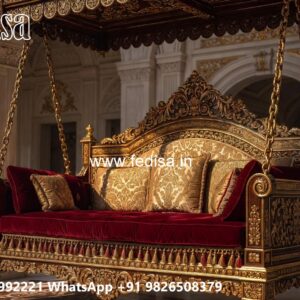 Wood Carving Swing Design with Beautiful Handcrafted Finish No-4494