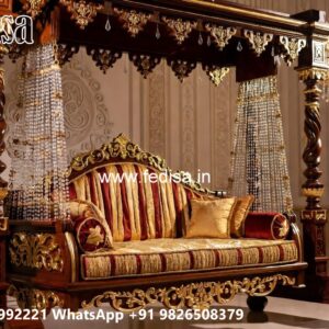 Traditional Wood Carving Swing Design with Elegant Details No-4495