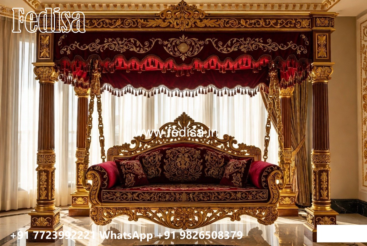 Royal Wood Carving Swing Design with Palace Inspired Carving No-4497