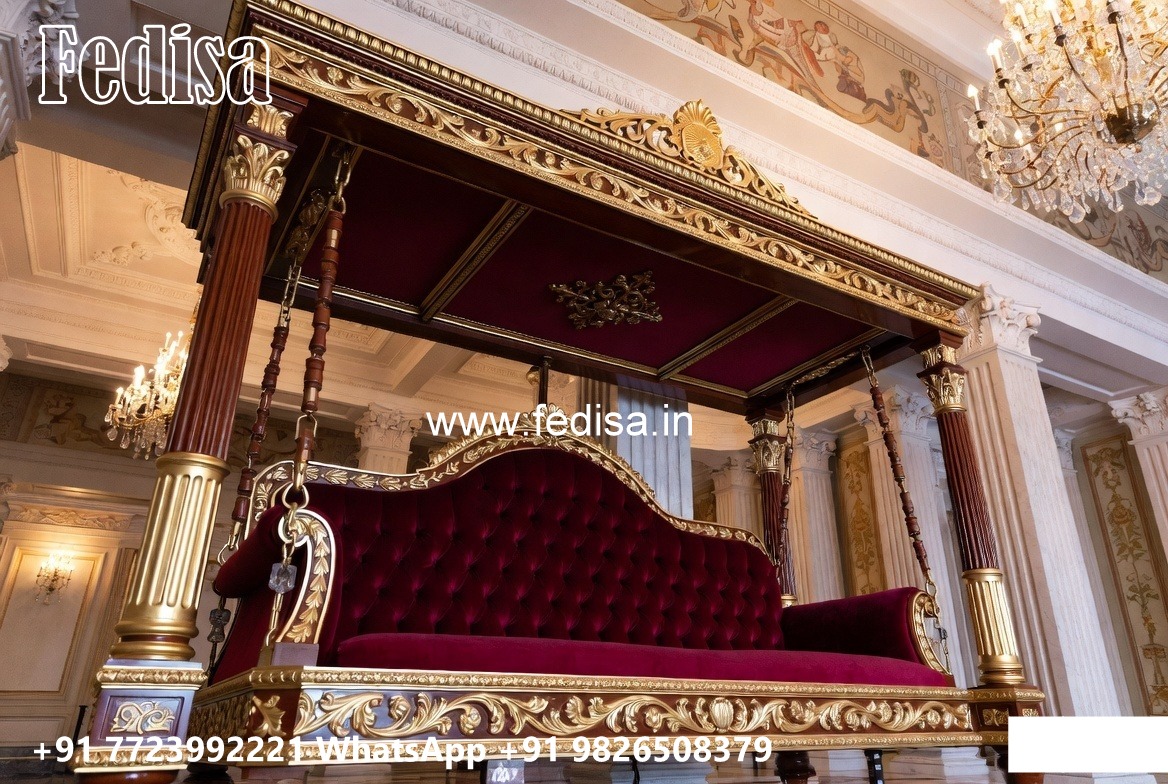 Decorative Wooden Swing Design for Elegant Sitting Area No-4537