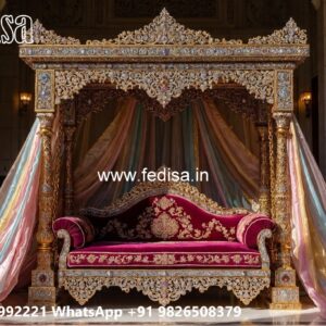 Wooden Swing Design with Intricate Handcrafted Details No-4542