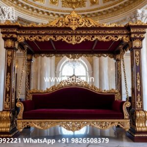 Wooden Swing Design with Elegant Brass Accessories No-4550