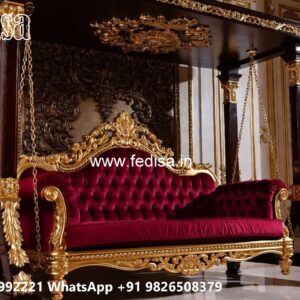 Wooden Swing Design with Comfortable Cushion Seating No-4556