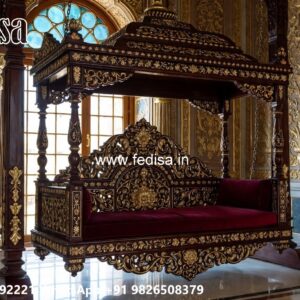 Elegant Wooden Swing Design for Luxury Drawing Rooms No-4563