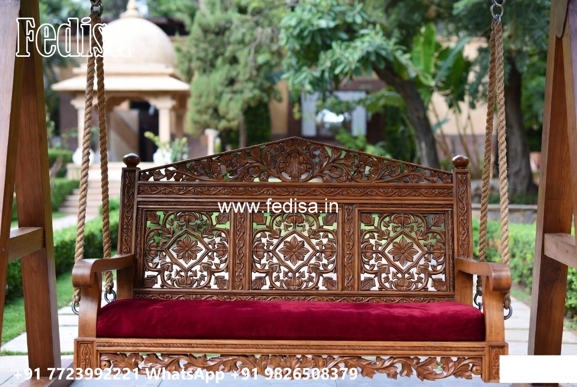 Wooden Swing Design for Comfortable Indoor Seating No-4579