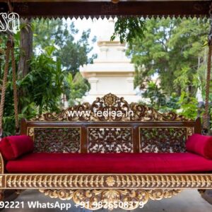 Elegant Classic Swing Design with Wooden Carving Style No-4703