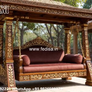 Elegant Classic Swing Design with Decorative Carvings No-4720