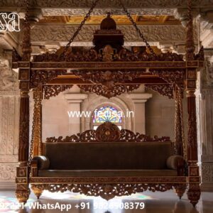 Elegant Royal Swing Design with Handcrafted Wooden Carving No-4802