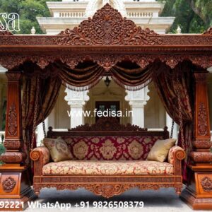 Royal Wood Carving Swing Design for Palace Inspired Homes No-4870