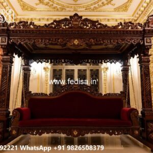Luxury Wooden Swing Design with Intricate Carving Work No-4873