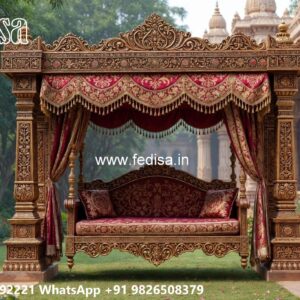 Decorative Wood Carving Swing Design for Hall Spaces No-4878