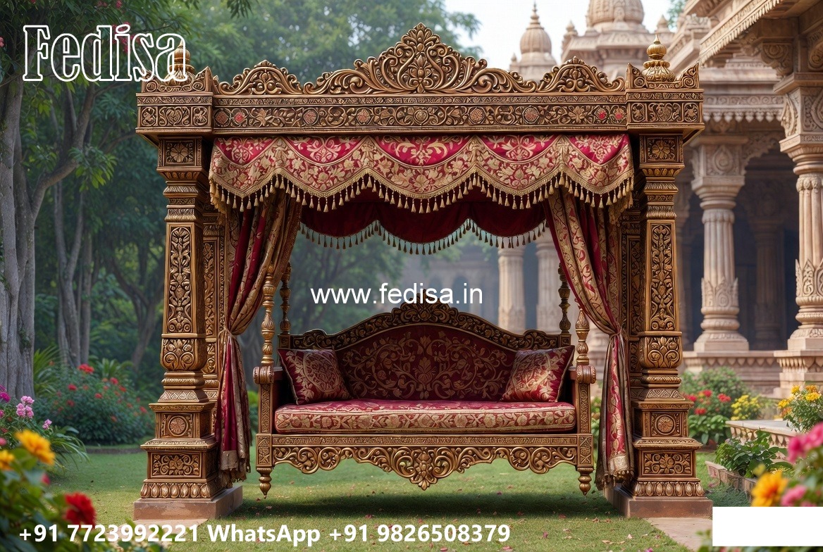 Decorative Wood Carving Swing Design for Hall Spaces No-4878