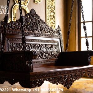Artistic Wood Carving Swing Design with Traditional Craftsmanship No-4879
