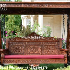 Beautiful Wood Carving Swing Design with Vintage Appeal No-4881