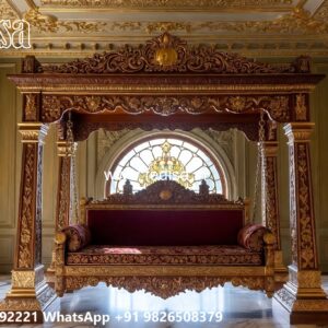 Luxury Wood Carving Swing Design with Decorative Chains No-4885