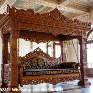 Traditional Wood Carving Swing Design for Heritage Decor No-4887