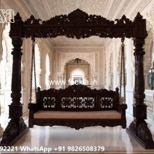 Indoor Wood Carving Swing Design for Stylish Home Ambience No-4889