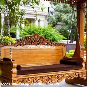 Royal Wood Carving Swing Design for Sophisticated Living Rooms No-4891
