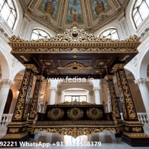 Vintage Wood Carving Swing Design with Decorative Beauty No-4896