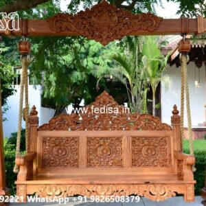Luxury Wood Carving Swing Design for Relaxing Indoor Spaces No-4899