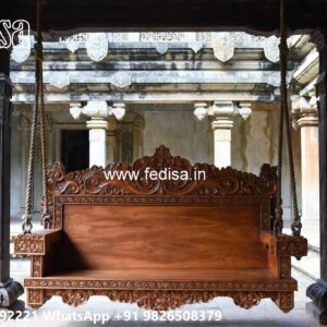 Classic Wood Carving Swing Design with Timeless Elegance No-4900