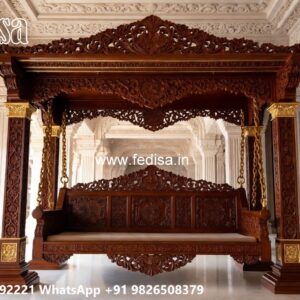 Beautiful Wood Carving Swing Design for Luxury Apartments No-4902